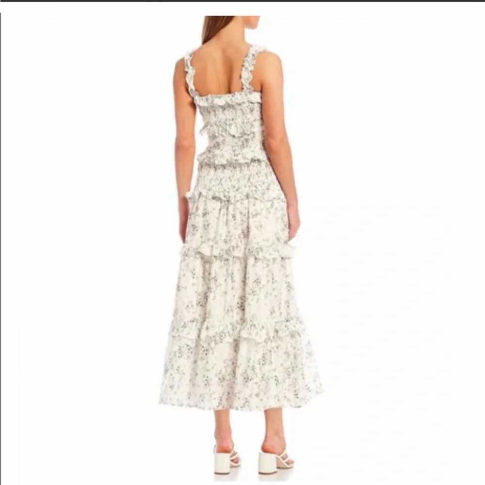 Antonio Melani Smocked Floral Ruffle Tiered Dress. Size 10 - Picture 2 of 9